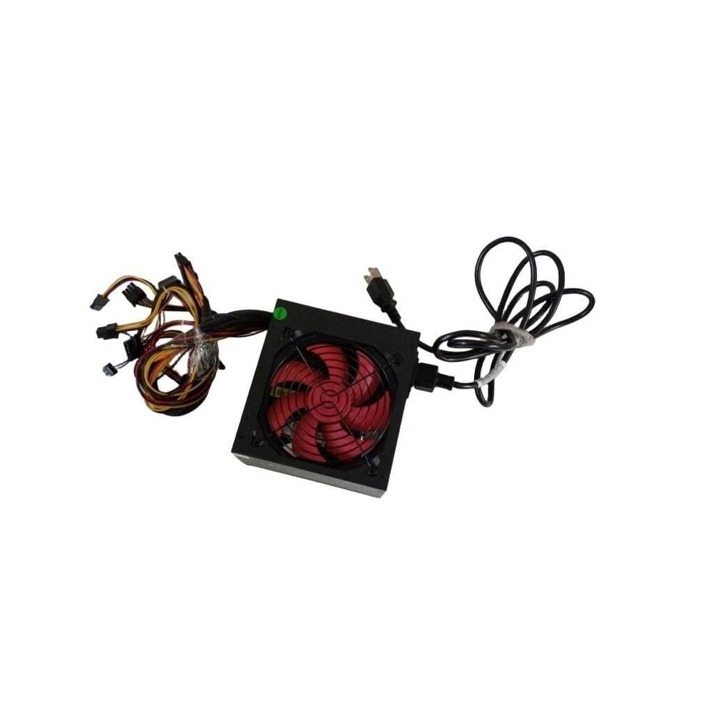 PC Power Supply 650W ATX with Red Fan